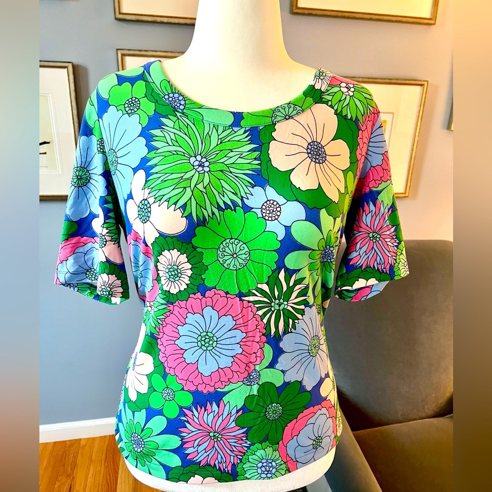 Talbots Tee Multi- Color Pastels; Size L (Nwot) - image 1